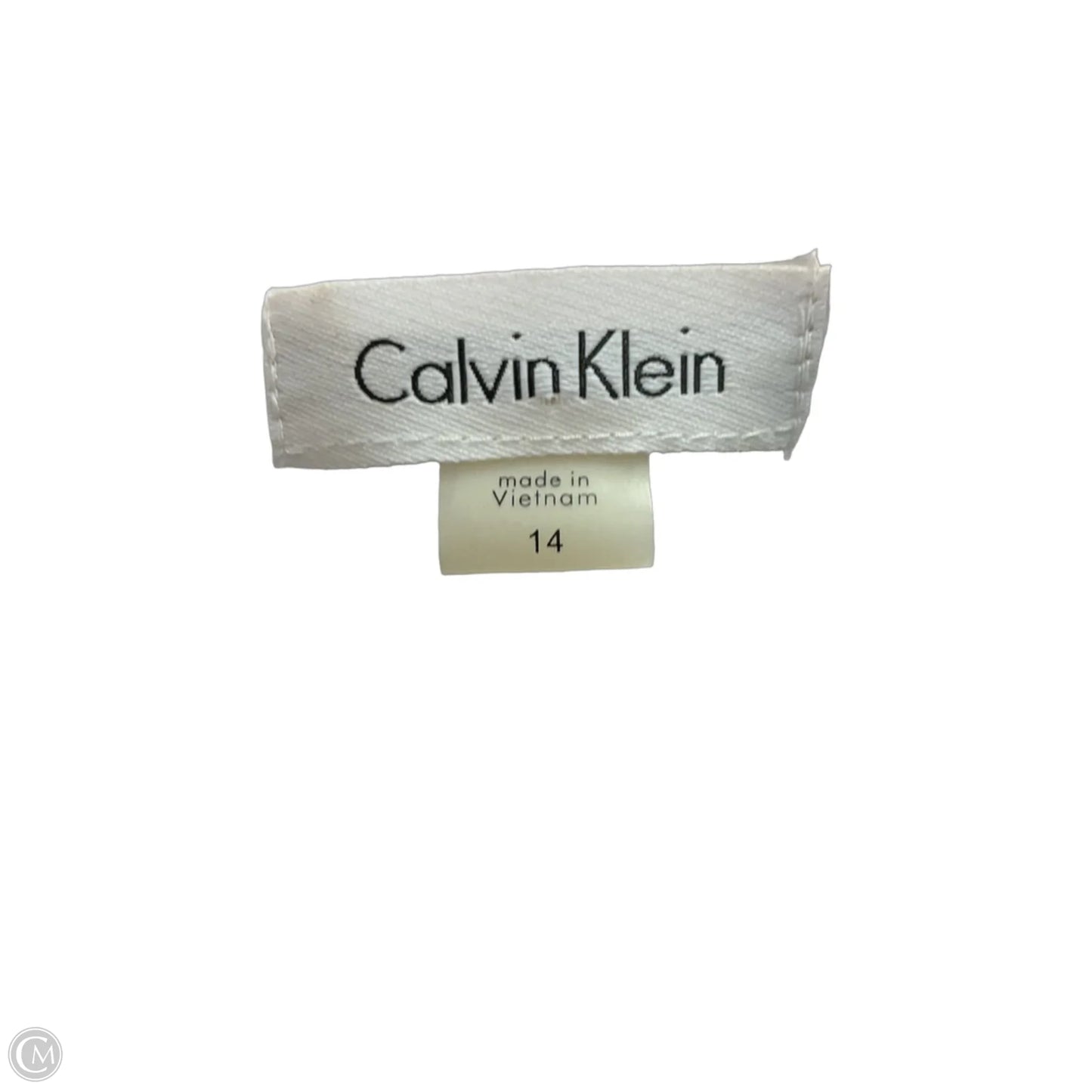 Dress Casual Midi By Calvin Klein In Black & White, Size: Xl