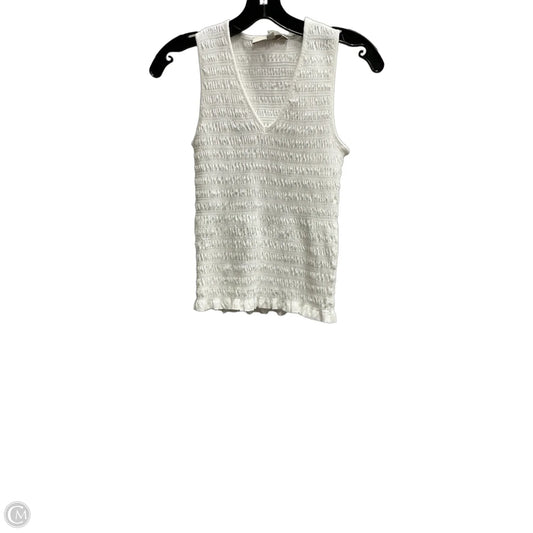 Top Sleeveless By Loft In White, Size: Xs