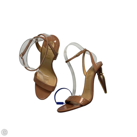 Shoes Luxury Designer By Christian Louboutin In Beige, Size: 7.5
