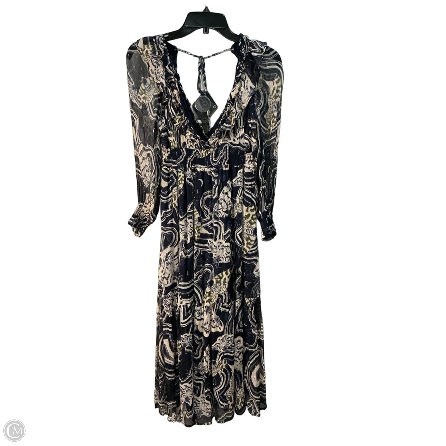 Dress Casual Maxi By Anthropologie In Navy, Size: Xs