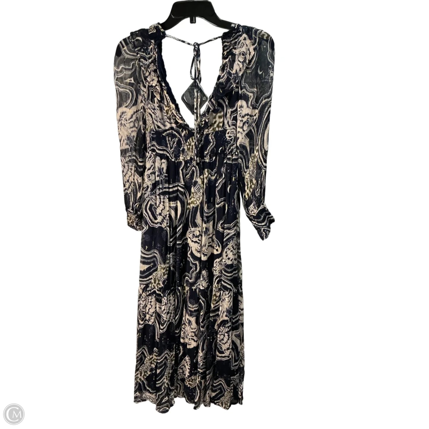 Dress Casual Maxi By Anthropologie In Navy, Size: Xs