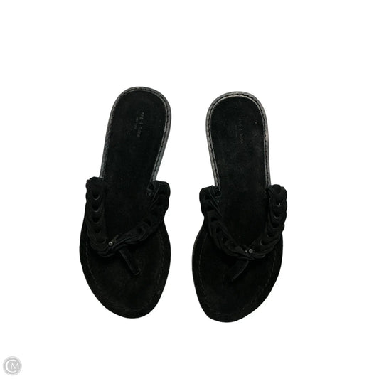 Sandals Flats By Rag And Bone In Black, Size: 6.5