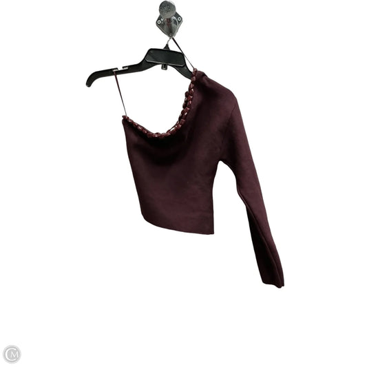 Top Long Sleeve By Zara In Maroon, Size: Xs