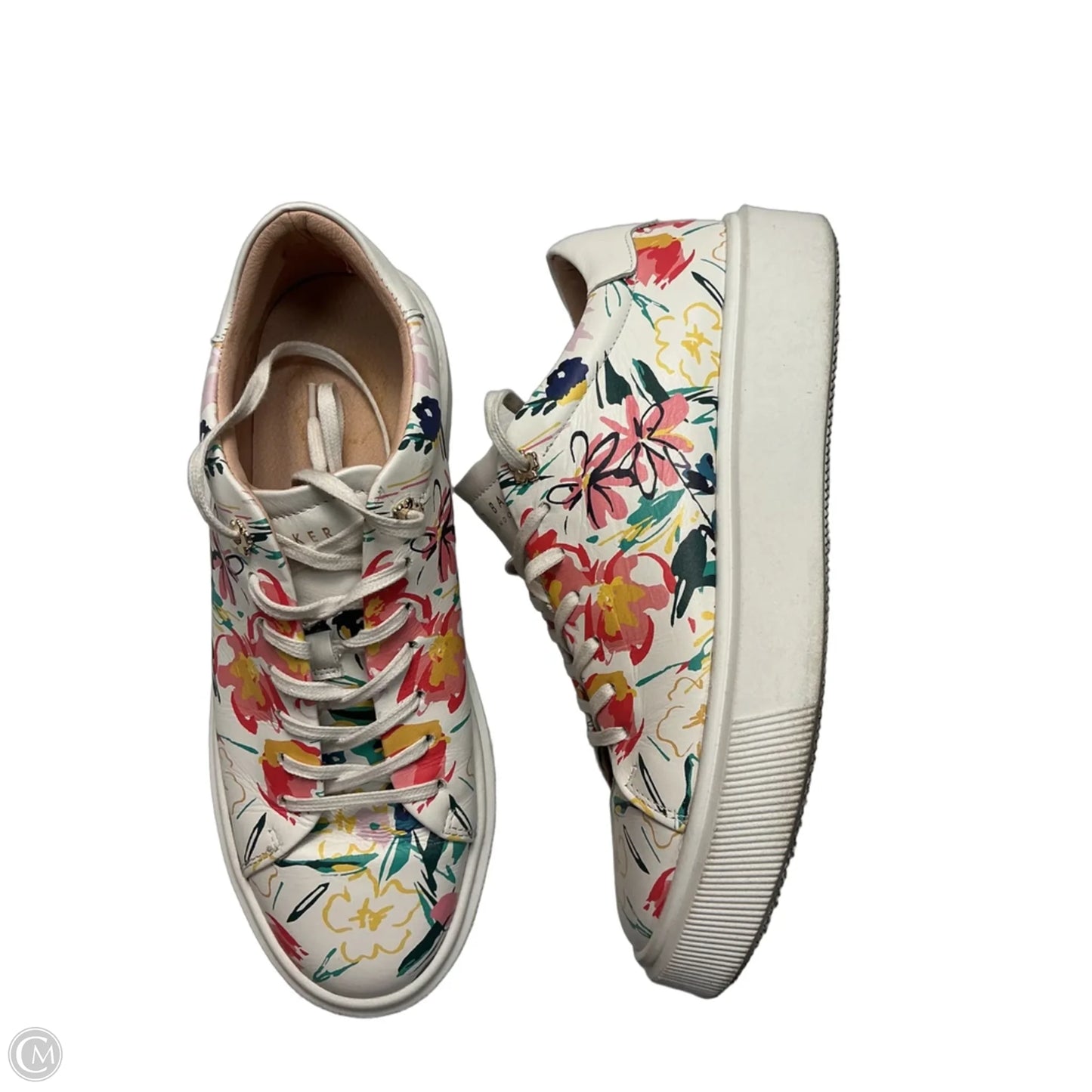 Shoes Athletic By Ted Baker In Floral Print, Size: 9.5