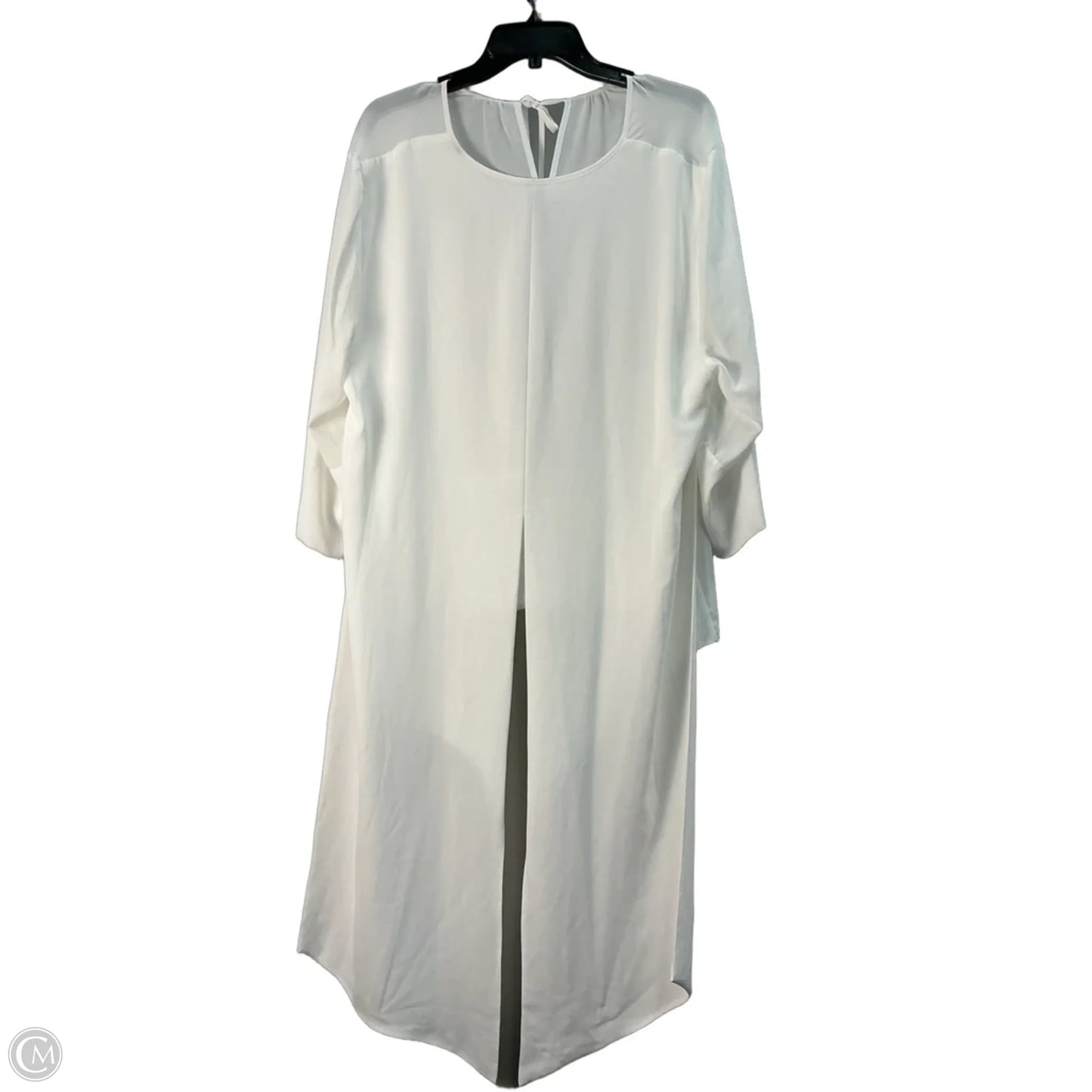 Tunic Long Sleeve By Chicos In White, Size: L