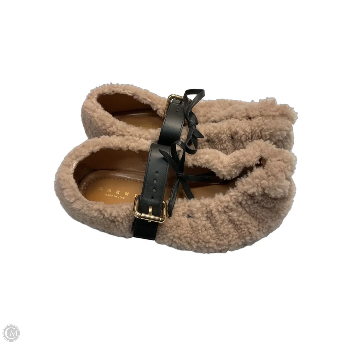 Slippers Designer By Marni In Tan, Size: 7