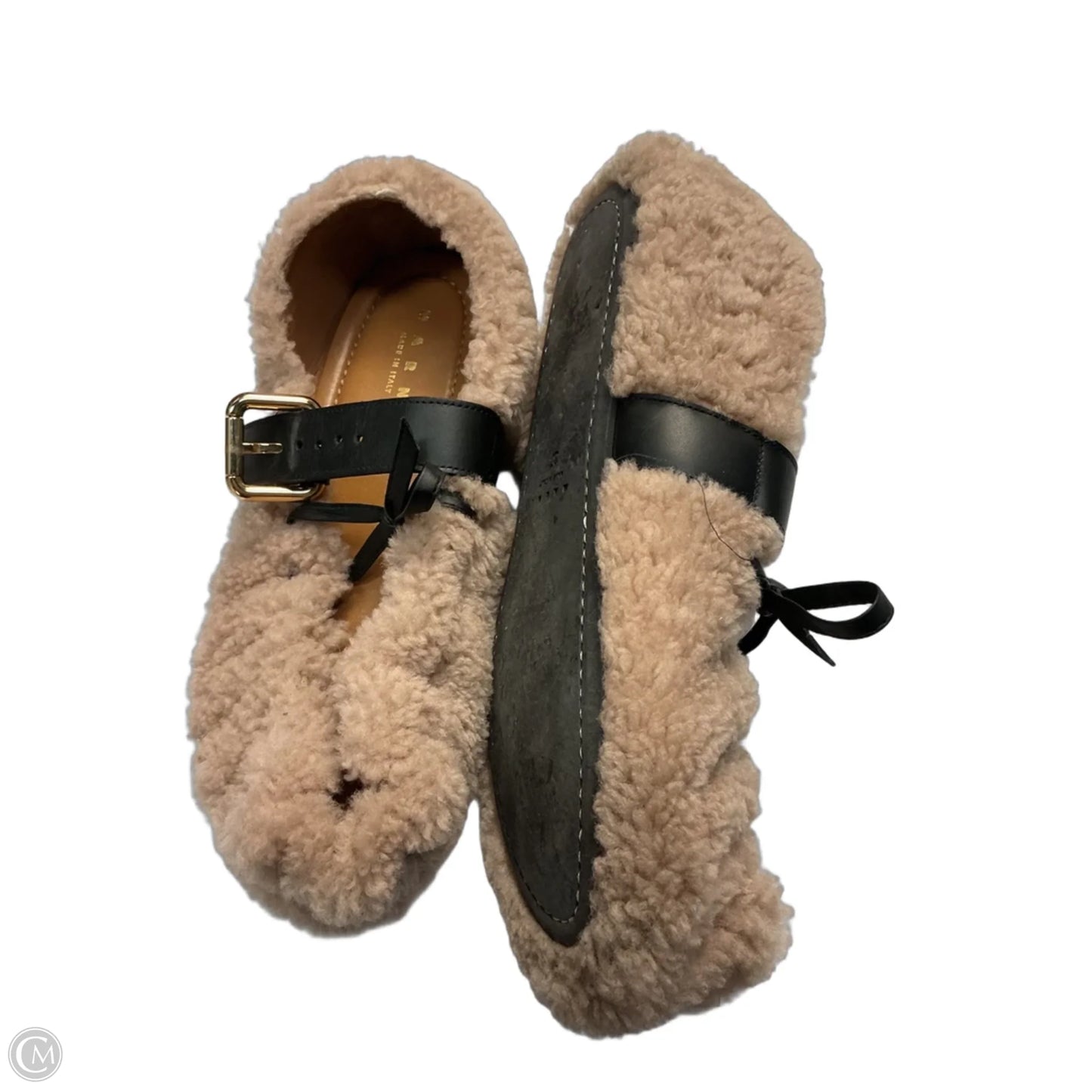 Slippers Designer By Marni In Tan, Size: 7
