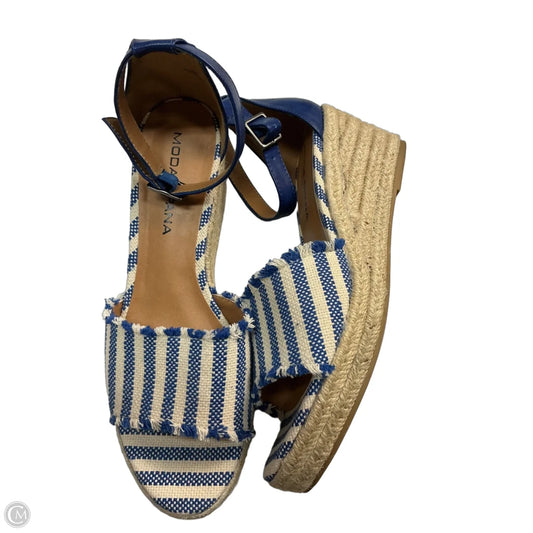 Sandals Heels Block By Clothes Mentor In Blue, Size: 10