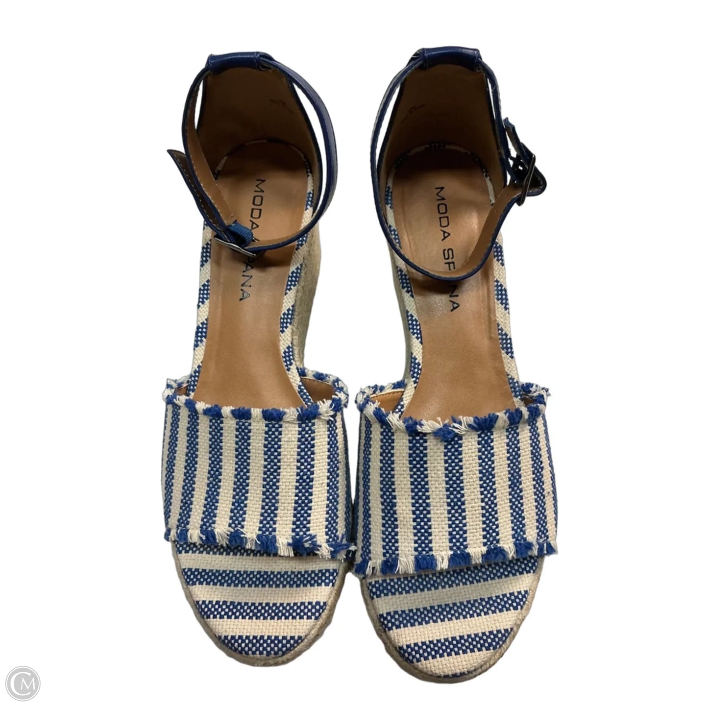 Sandals Heels Block By Clothes Mentor In Blue, Size: 10