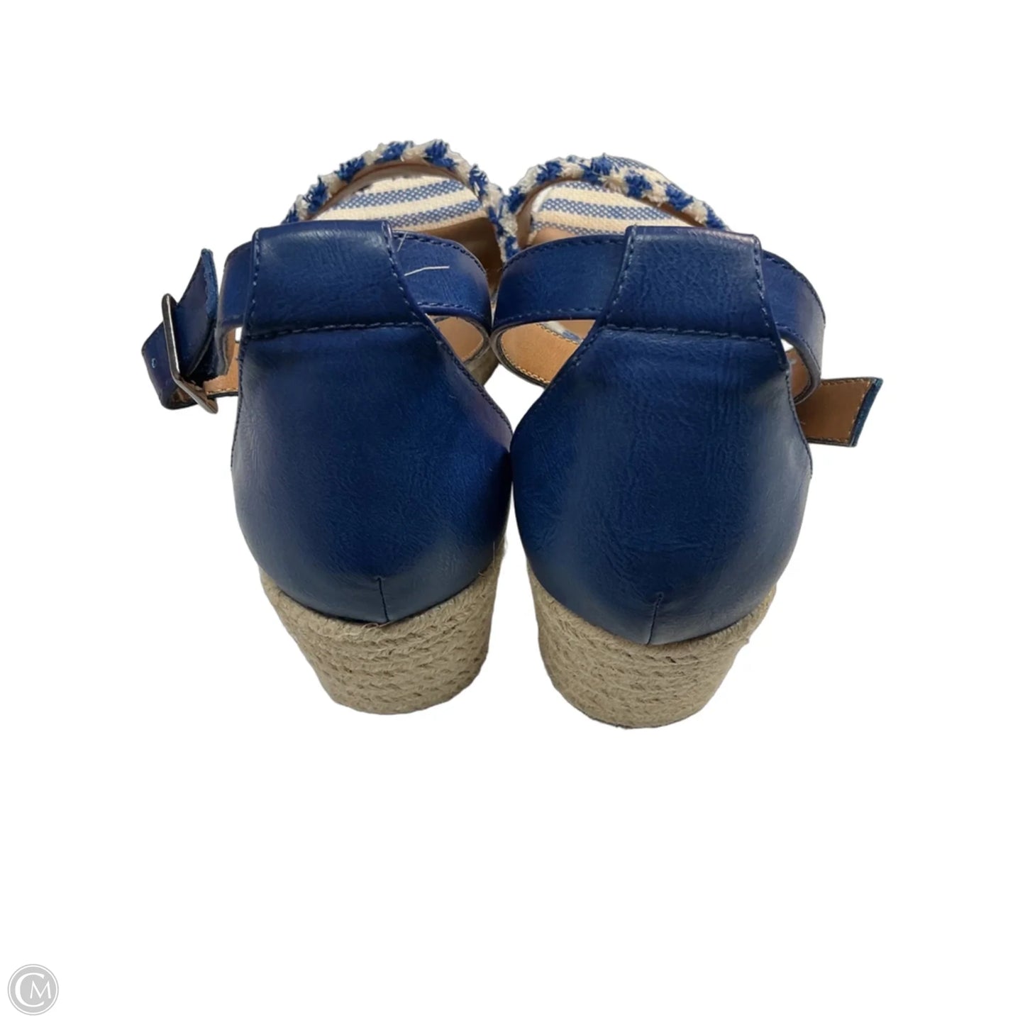Sandals Heels Block By Clothes Mentor In Blue, Size: 10