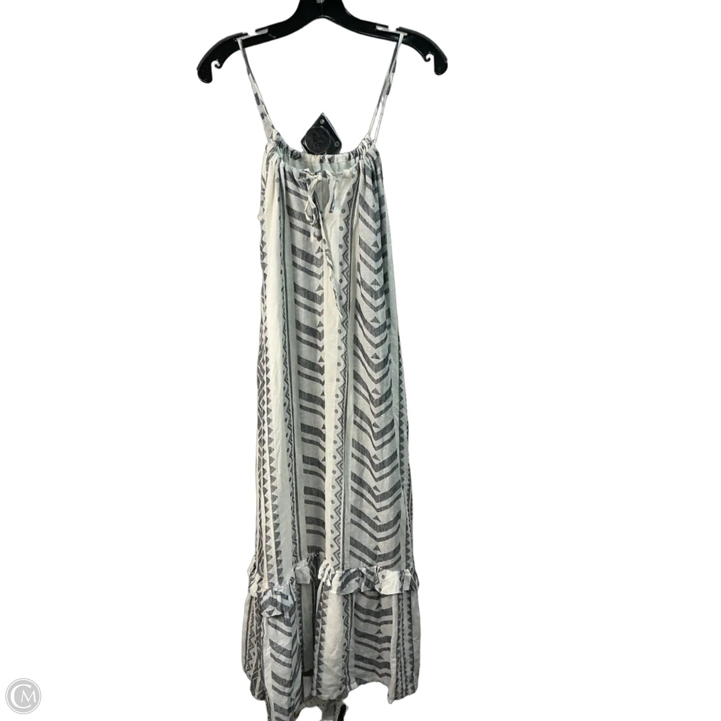 Dress Casual Midi By Marine Layer In Grey & White, Size: Xs