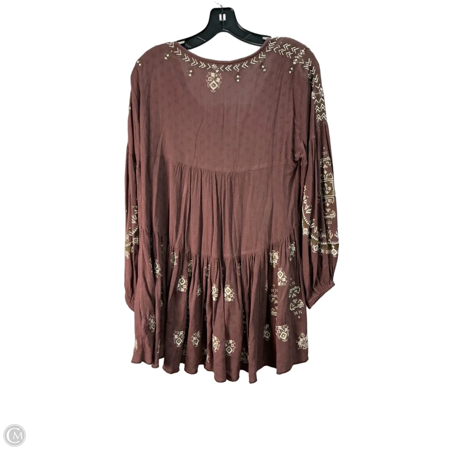Top Long Sleeve By Free People In Brown, Size: Xs