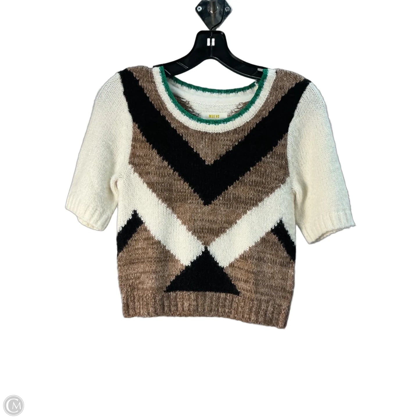 Sweater By Maeve In Brown & Green, Size: Xs