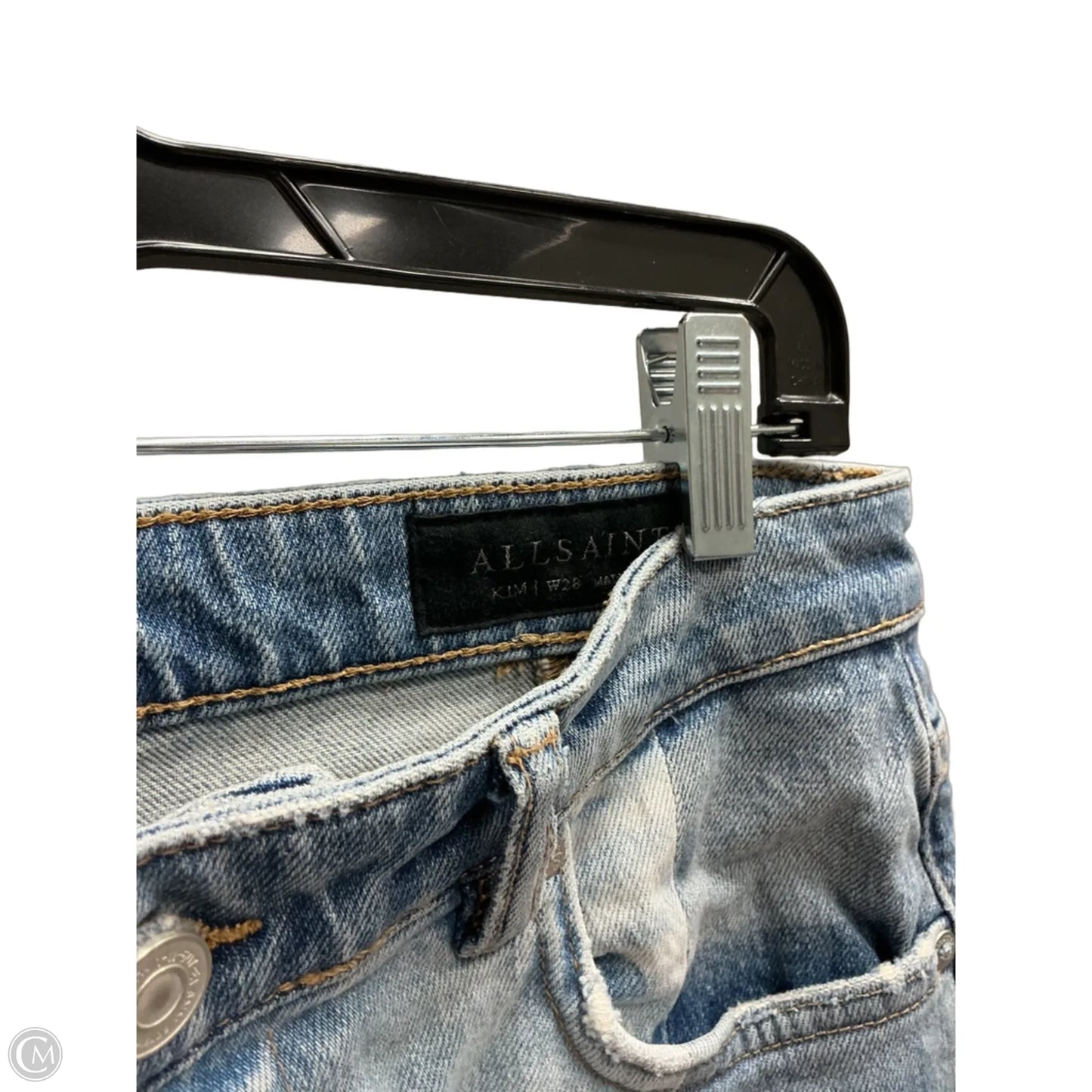 Jeans Designer By All Saints In Blue Denim, Size: 6