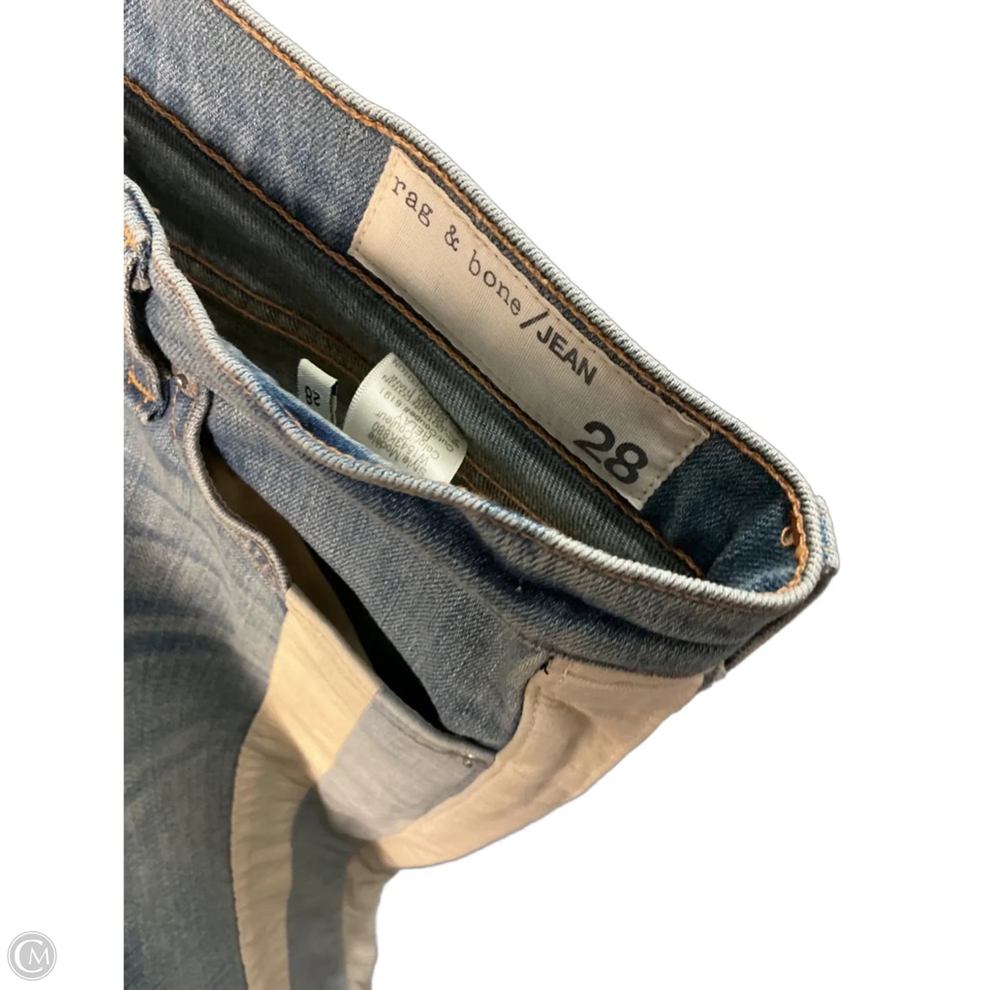 Jeans Skinny By Rag And Bone In Blue Denim, Size: 6