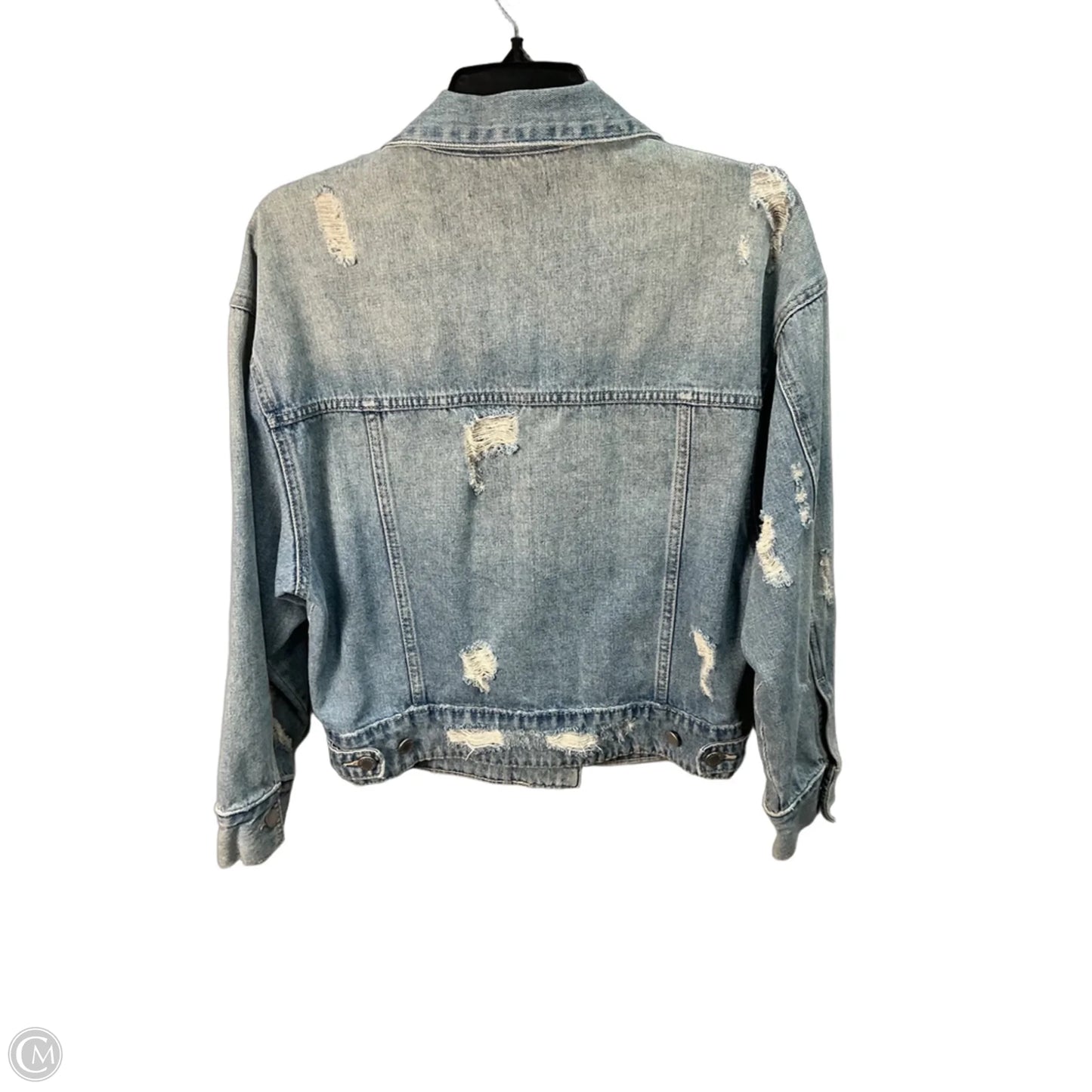 Jacket Denim By Just Usa In Blue Denim, Size: S