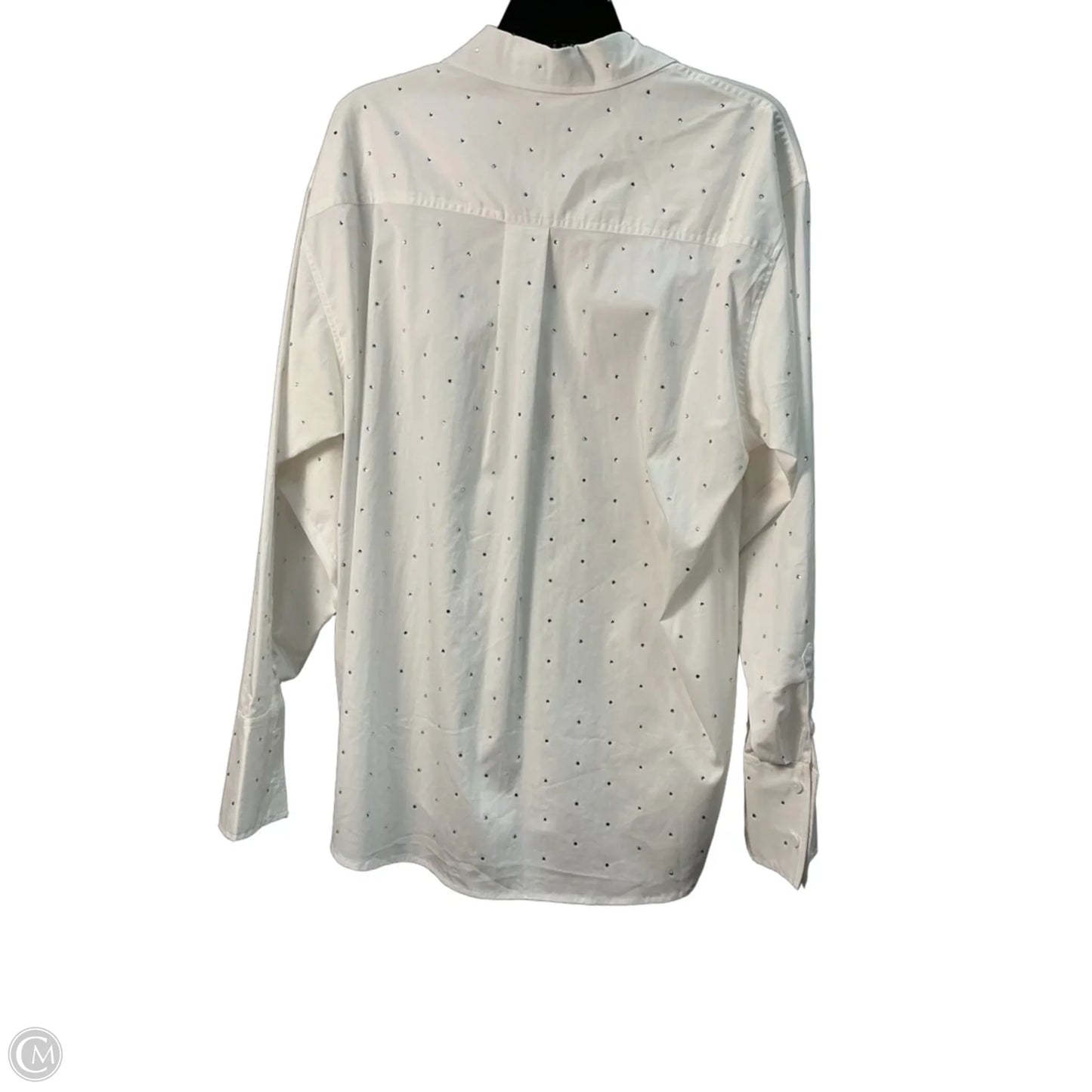 Top Long Sleeve By Good American In White, Size: L