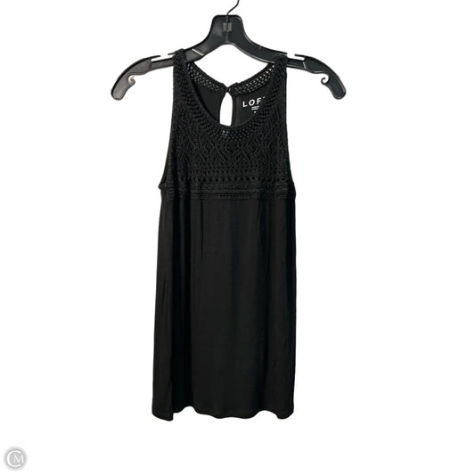 Top Sleeveless By Loft In Black, Size: S