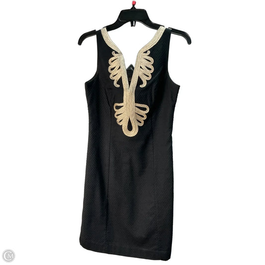 Dress Designer By Lilly Pulitzer In Black & Gold, Size: S