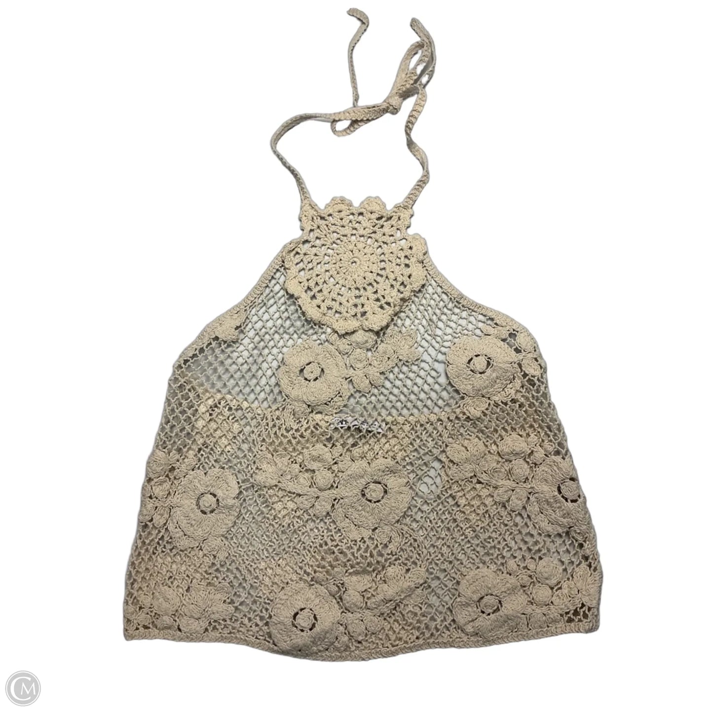 Top Sleeveless By Zara In Beige, Size: S