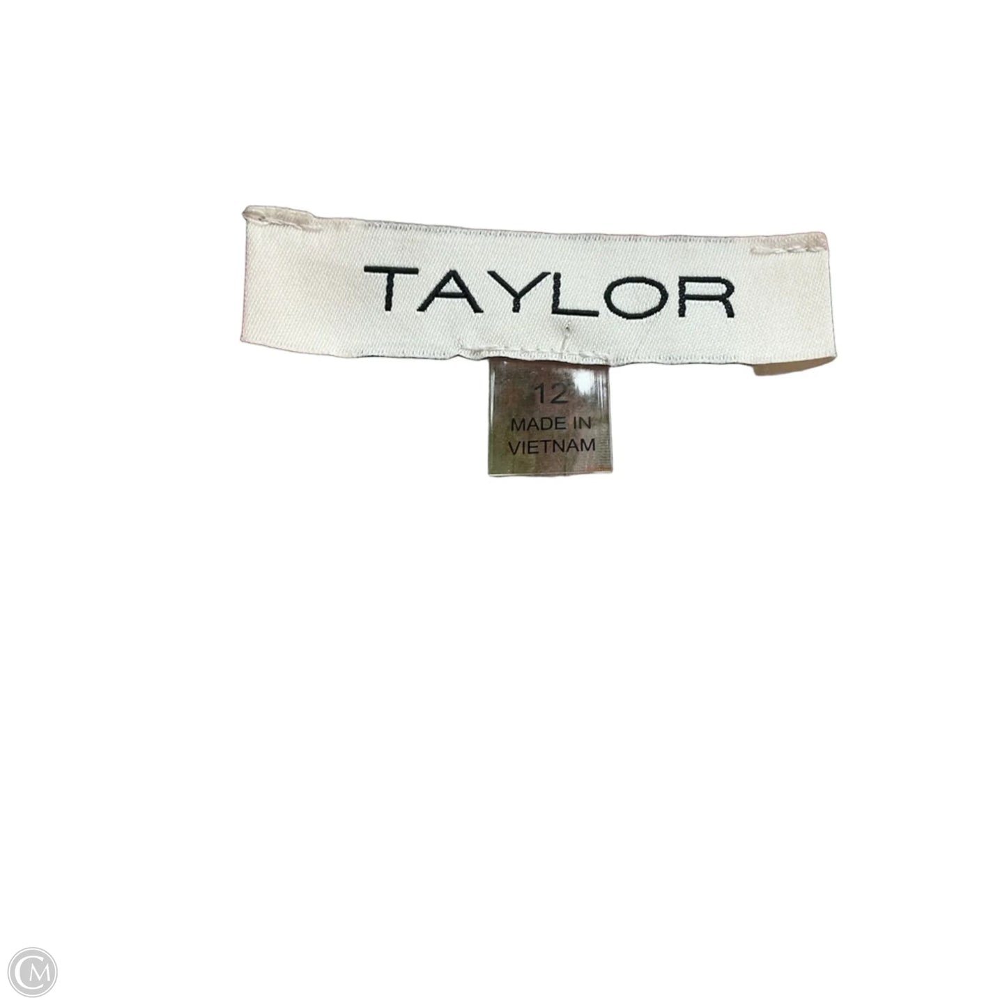 Dress Casual Short By Taylor In Cream & Pink, Size: L