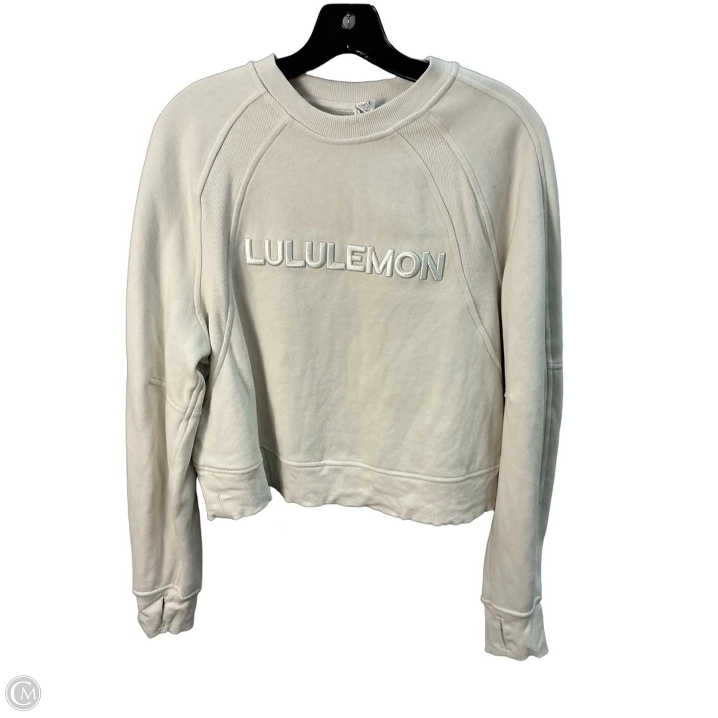 Athletic Sweatshirt Crewneck By Lululemon In Beige, Size: Xs