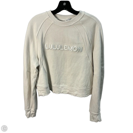 Athletic Sweatshirt Crewneck By Lululemon In Beige, Size: Xs