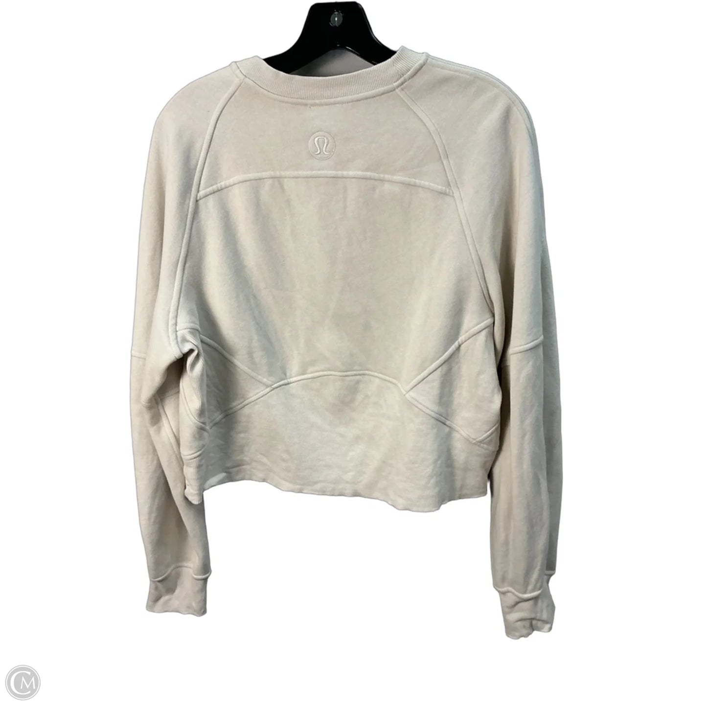Athletic Sweatshirt Crewneck By Lululemon In Beige, Size: Xs