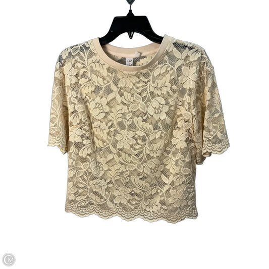 Top Short Sleeve By Dolan Left Coast In Beige, Size: Xs