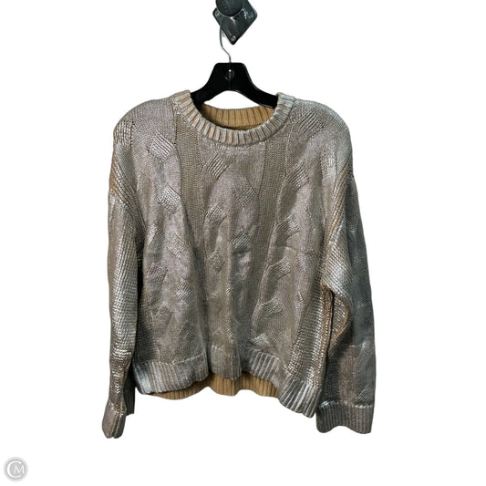 Top Long Sleeve By Pistola In Brown & Silver, Size: M