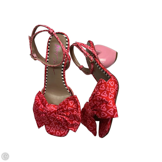 Shoes Heels Block By Betsey Johnson In Pink, Size: 8