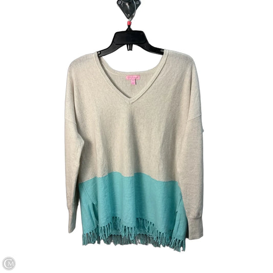 Top Long Sleeve Designer By Lilly Pulitzer In Black & Cream, Size: S